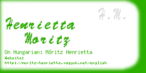 henrietta moritz business card
