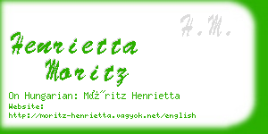 henrietta moritz business card